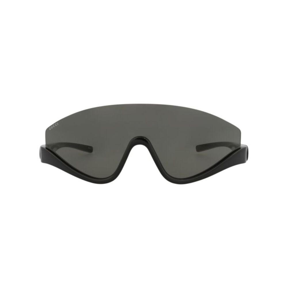 Gucci Shield-Frame Injection Sunglasses Black Womens